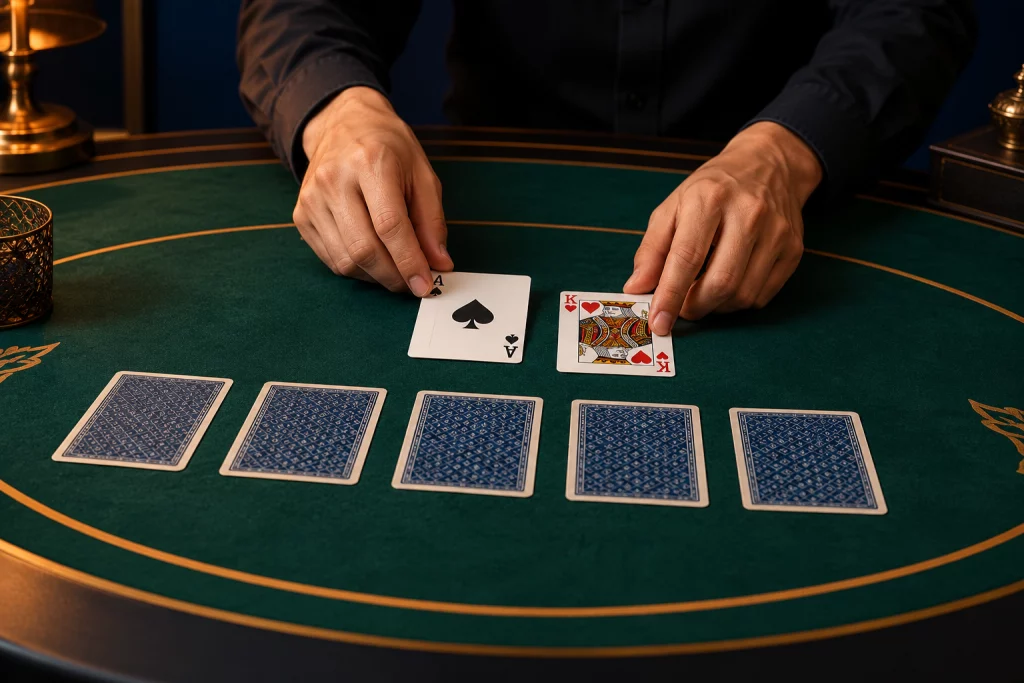 Editorial card-table illustration for the Refuel rules guide